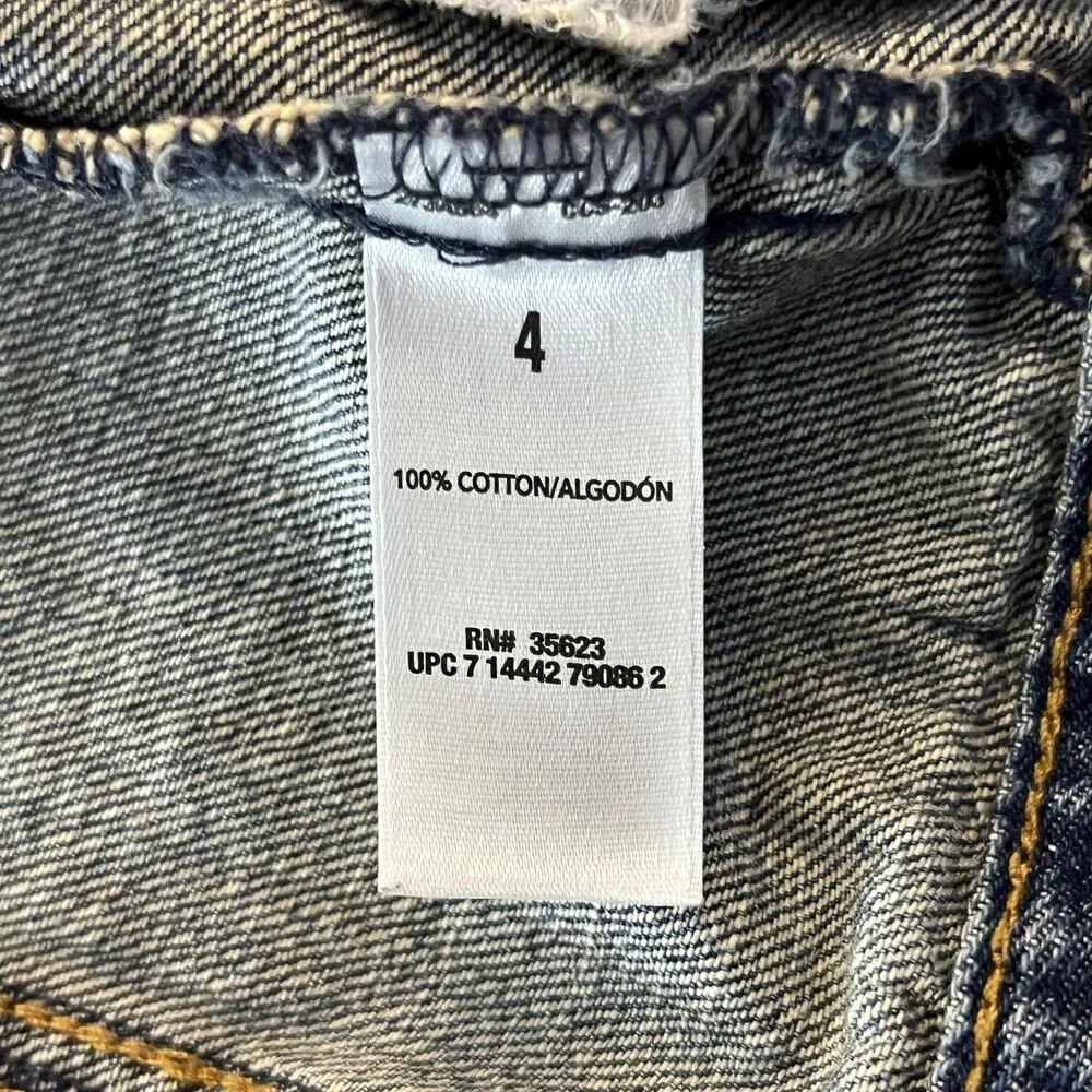 Carters Jean Jacket Girls 4 Blue Denim Snap Front Pockets Casual Outerwear